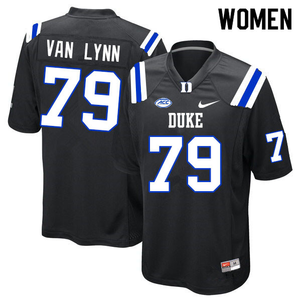 Women #79 Carson Van Lynn Duke Blue Devils College Football Jerseys Sale-Black